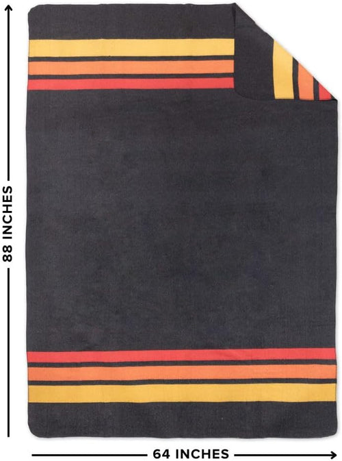 Arcturus Rainier Wool Blanket - 4.5lbs Warm, Heavy, Washable, Large | Great for Camping, Outdoors, Survival & Emergency Kits (Sunset Peak)