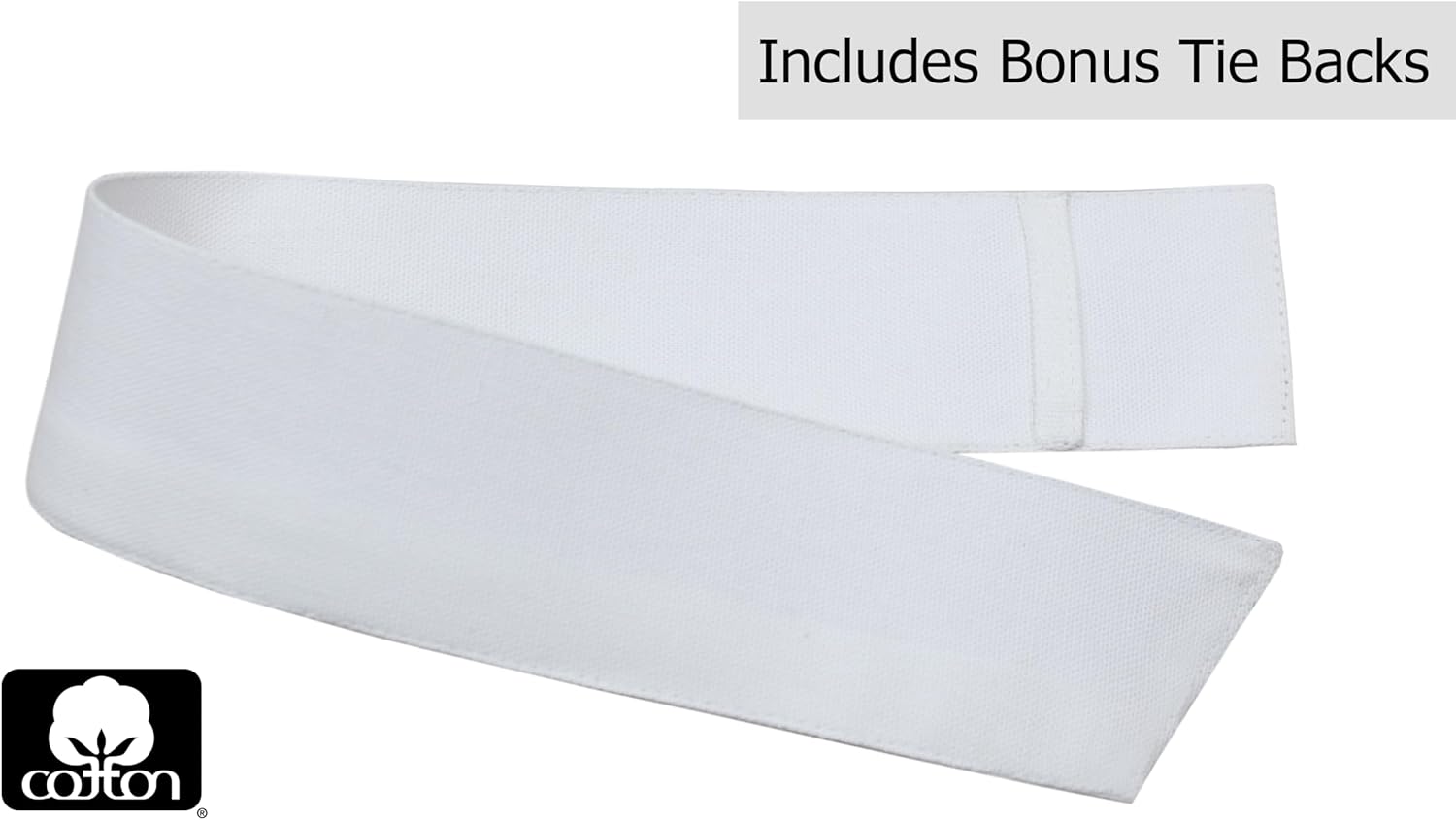 COTTON CRAFT White Curtain Window Panel Drapes - Set of 2 - Thick Cotton Duck Fabric Reverse Tab Top Window Treatment - Bonus Tie Backs - Clean Crisp Elegant Look - Bedroom Living Room - 50 W x 84 L