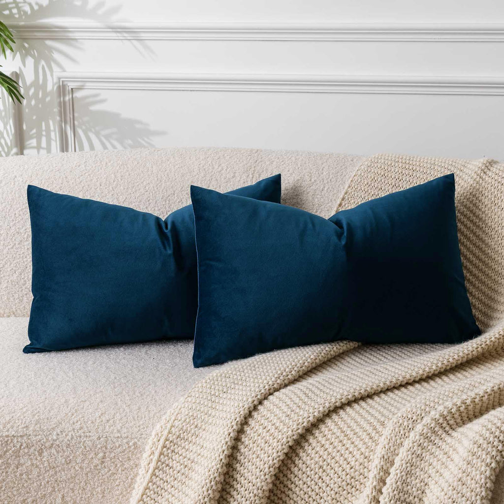 JUSPURBET Decorative Pillow Covers Set of 2 Velvet Throw Pillow Covers for Couch Sofa Bed Soft Cushion Covers Cases with Hidden Zipper for Living Room Home Decor 24x24 inch,Coral
