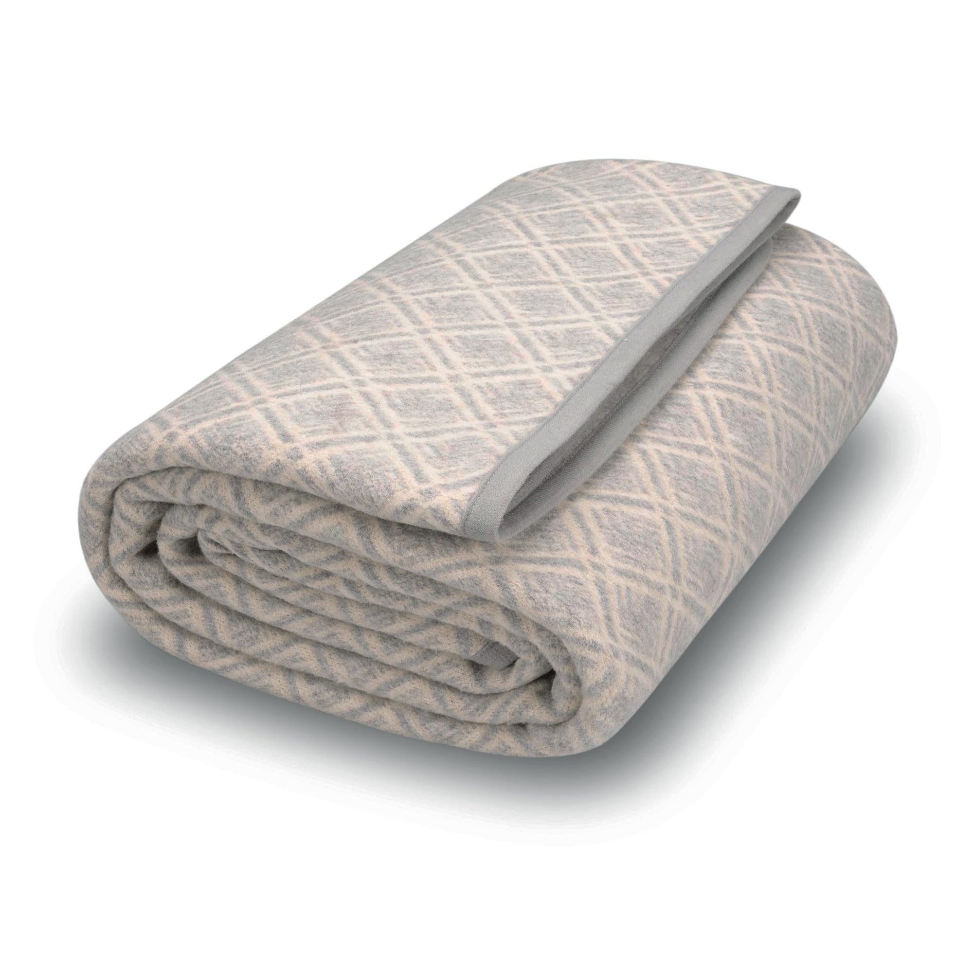 ACUSHLA Merino Wool Blanket - Warm Thick Washable Large Bed Couch Outdoor Camping Sleeping Throw Blanket All Seasons, Myers Green 79x63