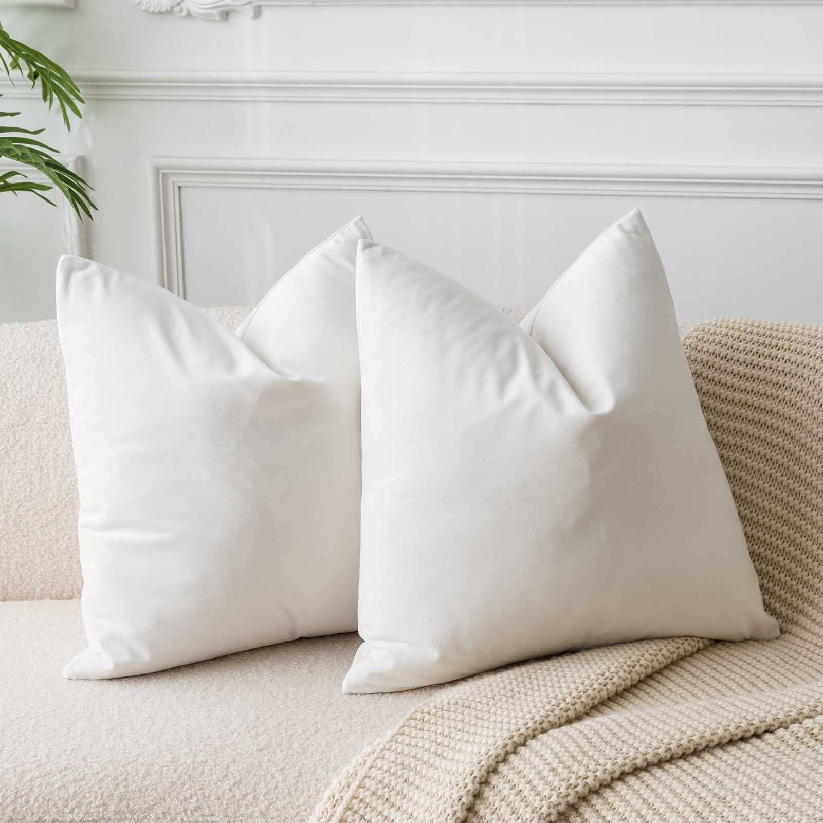 JUSPURBET Decorative Pillow Covers Set of 2 Velvet Throw Pillow Covers for Couch Sofa Bed Soft Cushion Covers Cases with Hidden Zipper for Living Room Home Decor 24x24 inch,Coral