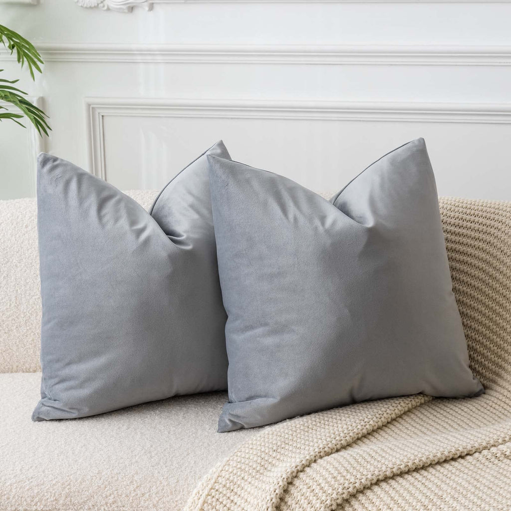 JUSPURBET Decorative Pillow Covers Set of 2 Velvet Throw Pillow Covers for Couch Sofa Bed Soft Cushion Covers Cases with Hidden Zipper for Living Room Home Decor 24x24 inch,Coral