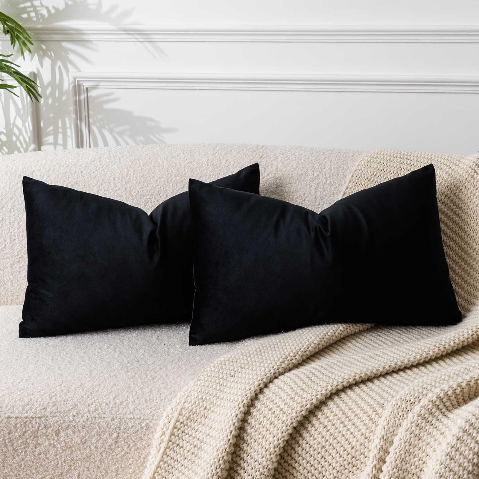JUSPURBET Decorative Pillow Covers Set of 2 Velvet Throw Pillow Covers for Couch Sofa Bed Soft Cushion Covers Cases with Hidden Zipper for Living Room Home Decor 24x24 inch,Coral