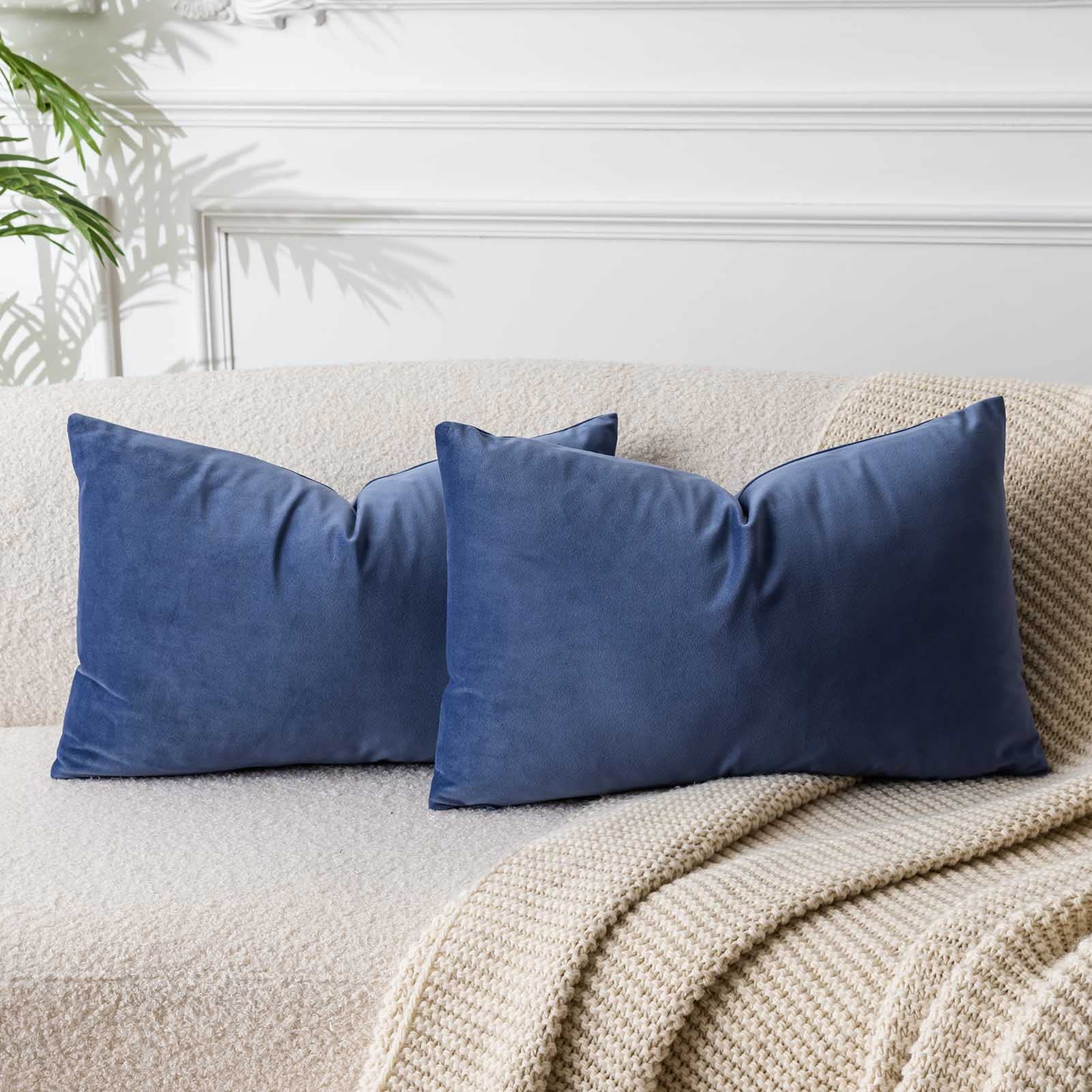 JUSPURBET Decorative Pillow Covers Set of 2 Velvet Throw Pillow Covers for Couch Sofa Bed Soft Cushion Covers Cases with Hidden Zipper for Living Room Home Decor 24x24 inch,Coral