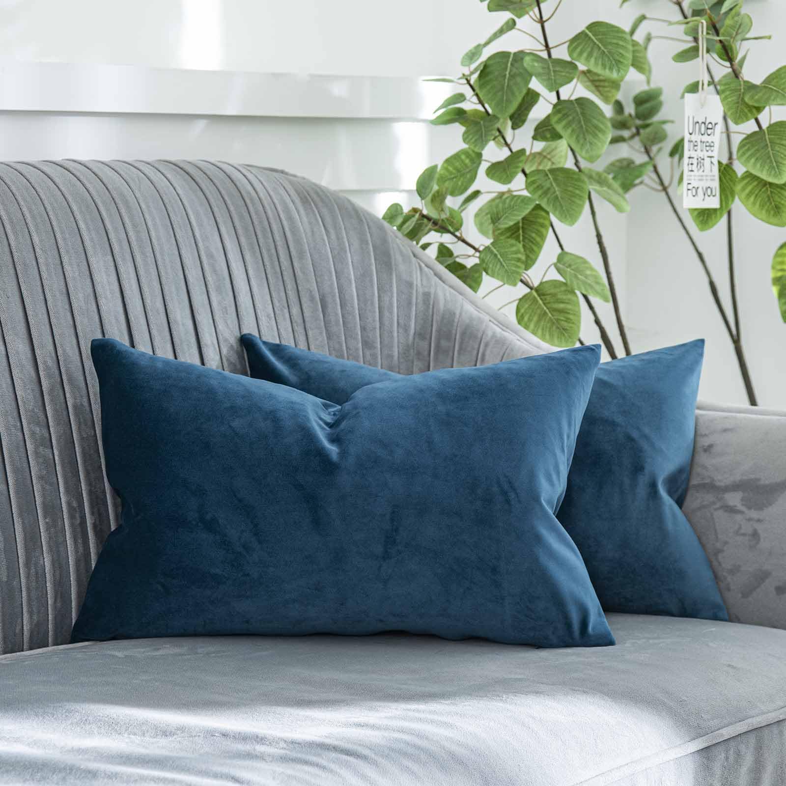 Coral Decorative Velvet Throw Pillow Covers 24x24 inch Set of 2 with Zipper Luxury Soft Solid Square Cushion Covers Case for Sofa Couch Bed Living Room