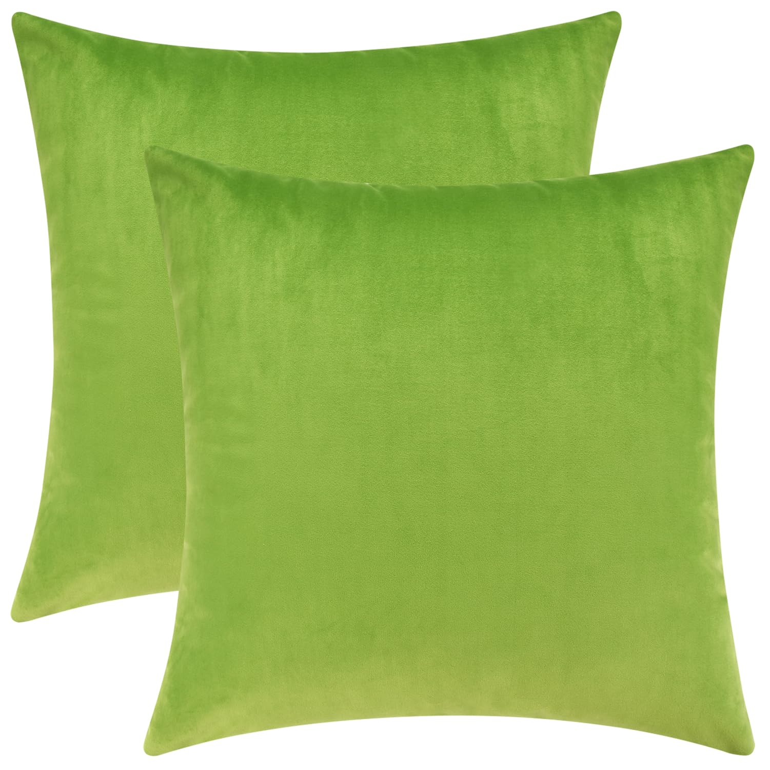 Mixhug Decorative Throw Pillow Covers, Velvet Cushion Covers, Solid Throw Pillow Cases for Couch and Bed, Pale Coral, 26 x 26 Inches, Set of 2