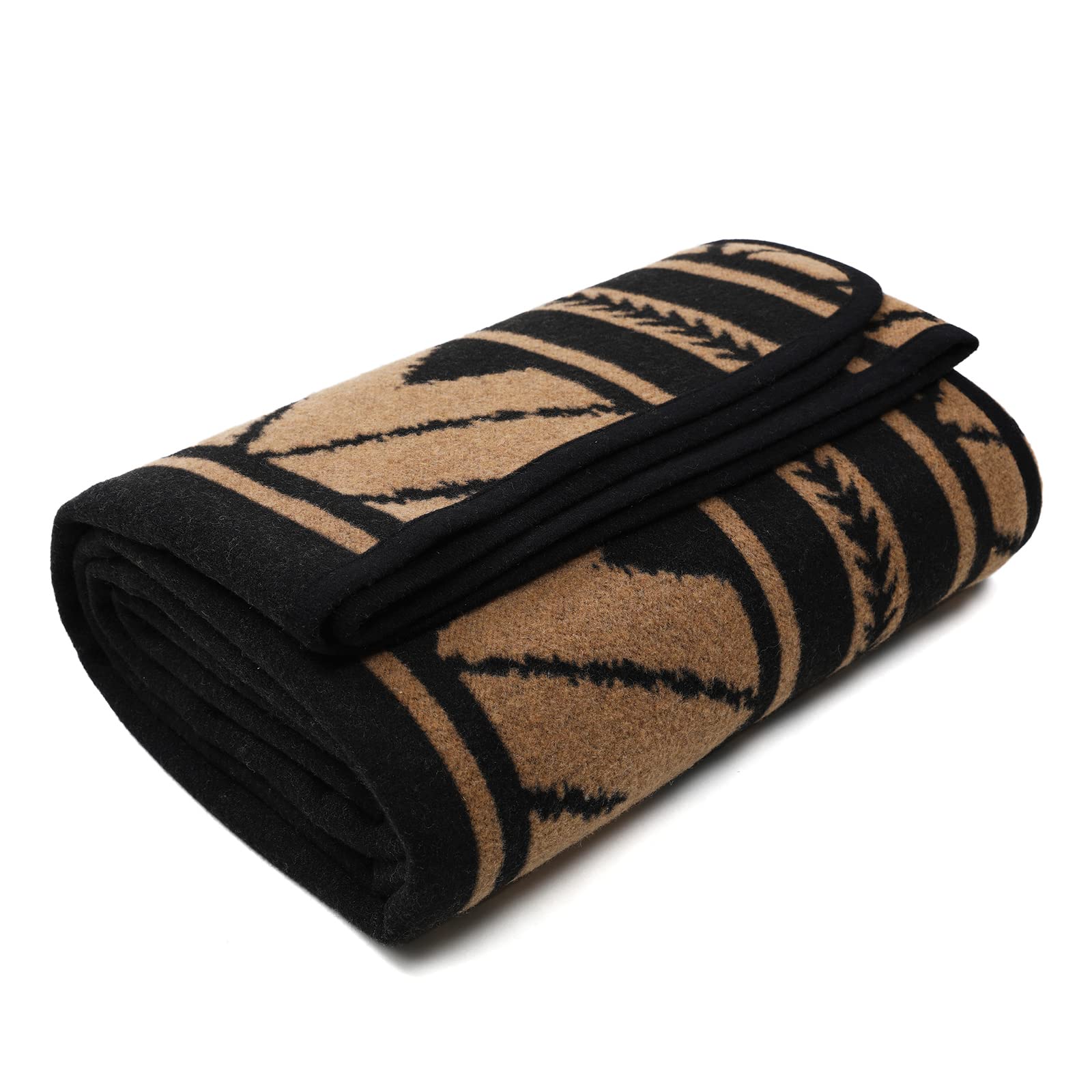ACUSHLA Merino Wool Blanket - Warm Thick Washable Large Bed Couch Outdoor Camping Sleeping Throw Blanket All Seasons, Myers Green 79x63