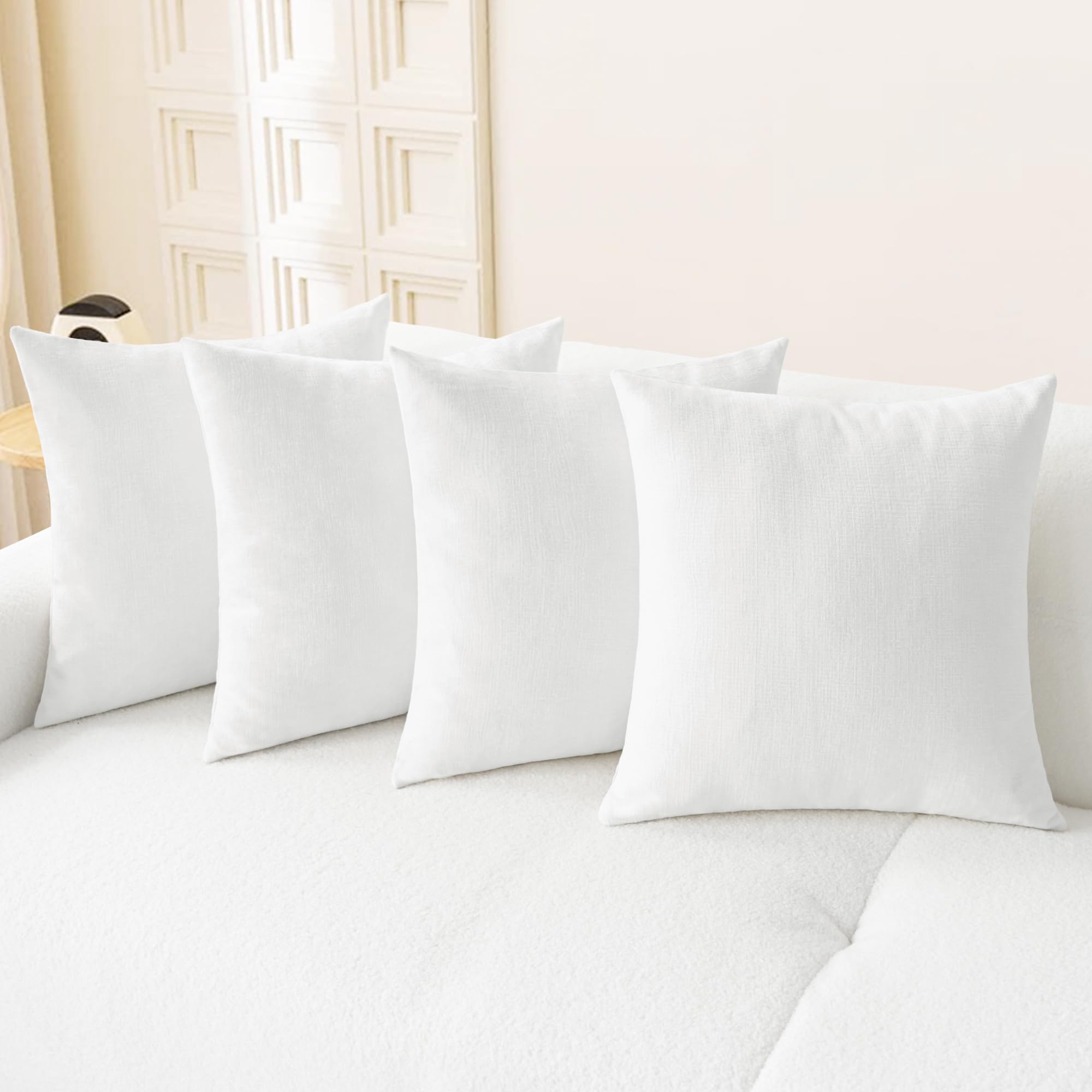 CaliTime Throw Pillow Covers Decorative 20 X 26 Inches Pack of 2 Cozy Chenille Standard Pillow Shams Cases for Couch Sofa Bed Living Room Home Living Coral