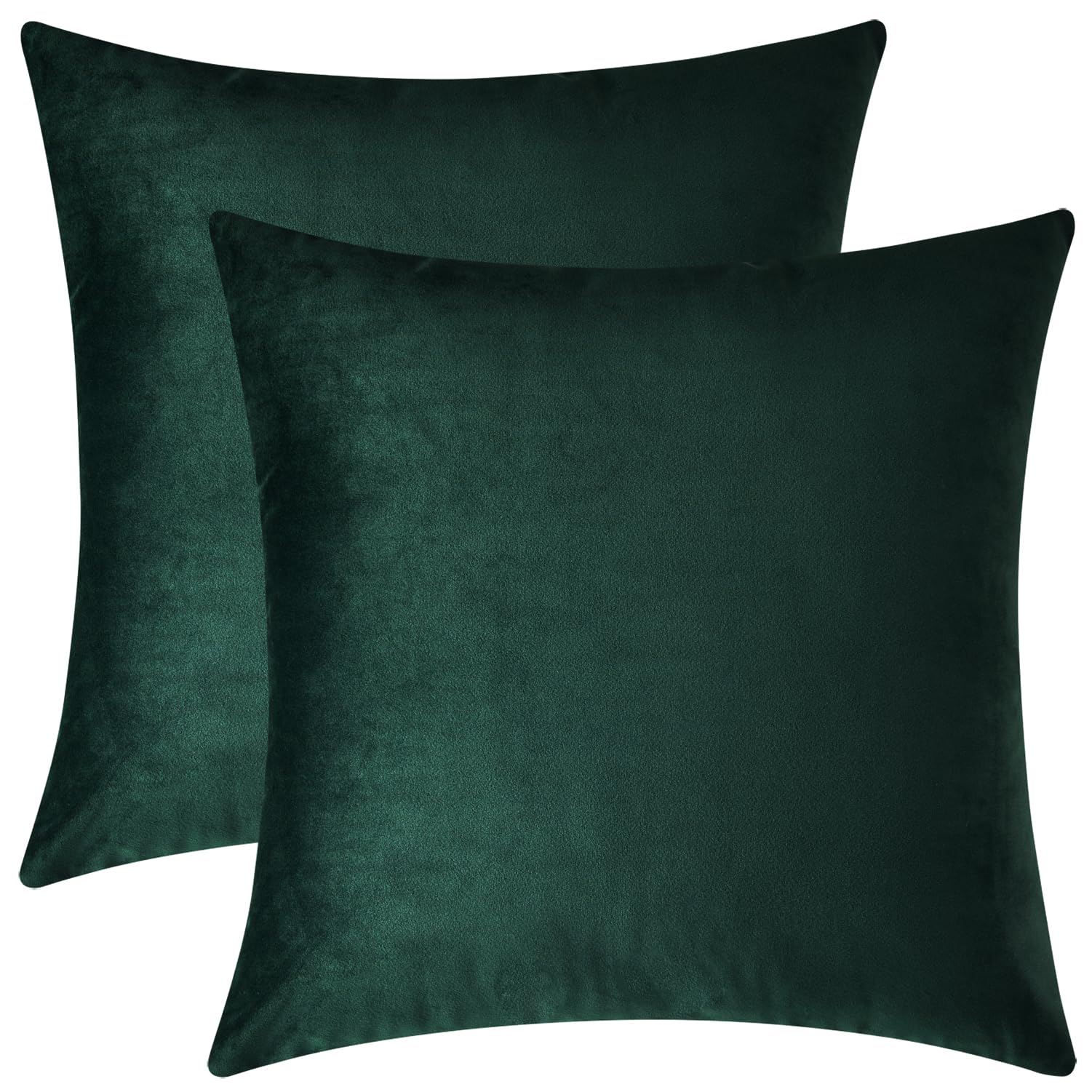 Mixhug Decorative Throw Pillow Covers, Velvet Cushion Covers, Solid Throw Pillow Cases for Couch and Bed, Pale Coral, 26 x 26 Inches, Set of 2