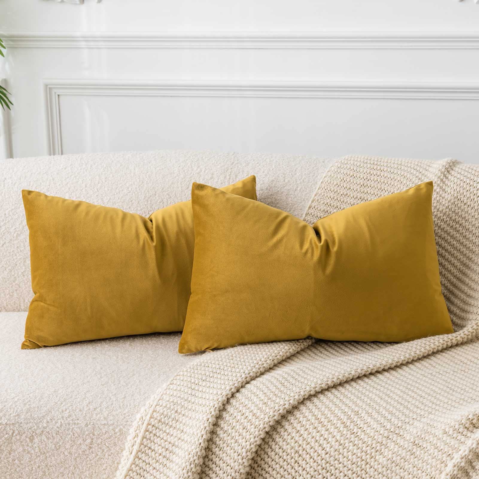 JUSPURBET Decorative Pillow Covers Set of 2 Velvet Throw Pillow Covers for Couch Sofa Bed Soft Cushion Covers Cases with Hidden Zipper for Living Room Home Decor 24x24 inch,Coral