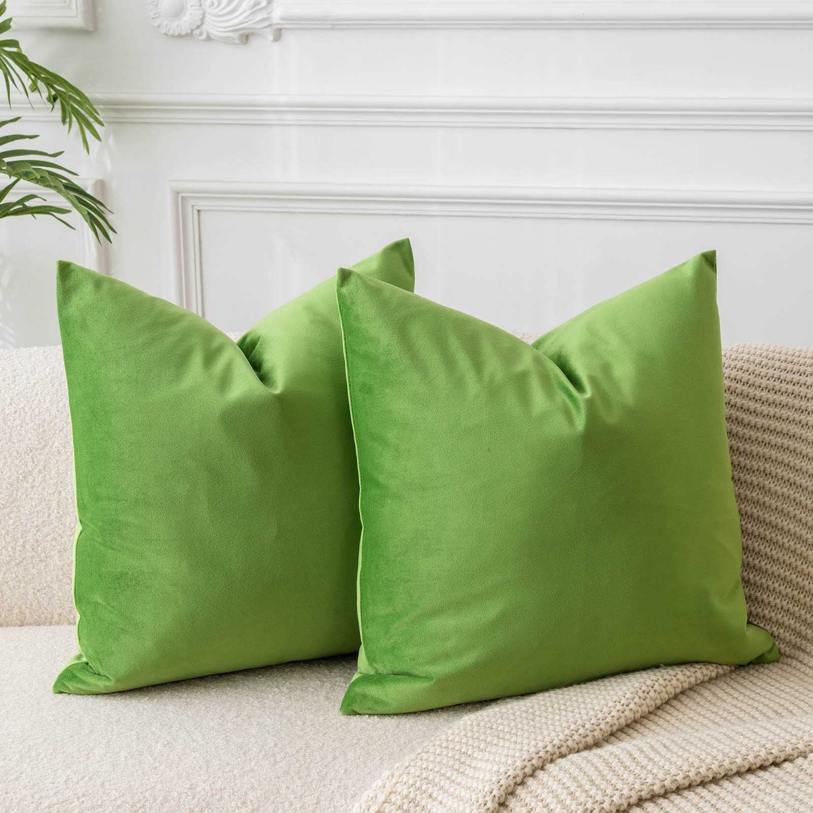 JUSPURBET Decorative Pillow Covers Set of 2 Velvet Throw Pillow Covers for Couch Sofa Bed Soft Cushion Covers Cases with Hidden Zipper for Living Room Home Decor 24x24 inch,Coral