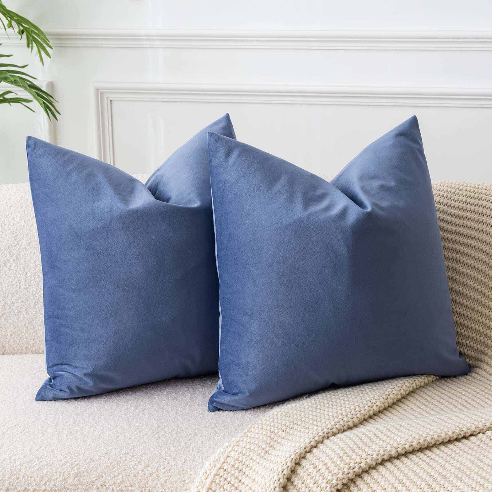 JUSPURBET Decorative Pillow Covers Set of 2 Velvet Throw Pillow Covers for Couch Sofa Bed Soft Cushion Covers Cases with Hidden Zipper for Living Room Home Decor 24x24 inch,Coral
