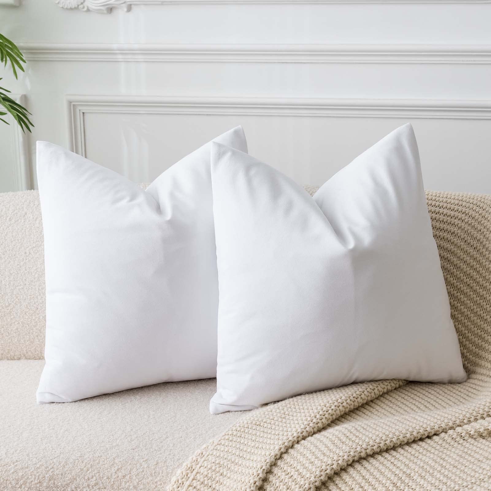 JUSPURBET Decorative Pillow Covers Set of 2 Velvet Throw Pillow Covers for Couch Sofa Bed Soft Cushion Covers Cases with Hidden Zipper for Living Room Home Decor 24x24 inch,Coral