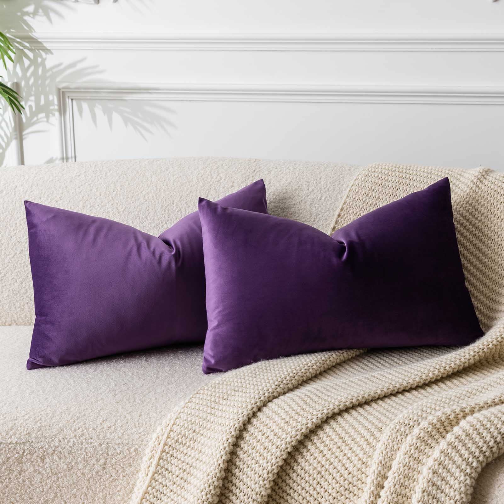 JUSPURBET Decorative Pillow Covers Set of 2 Velvet Throw Pillow Covers for Couch Sofa Bed Soft Cushion Covers Cases with Hidden Zipper for Living Room Home Decor 24x24 inch,Coral