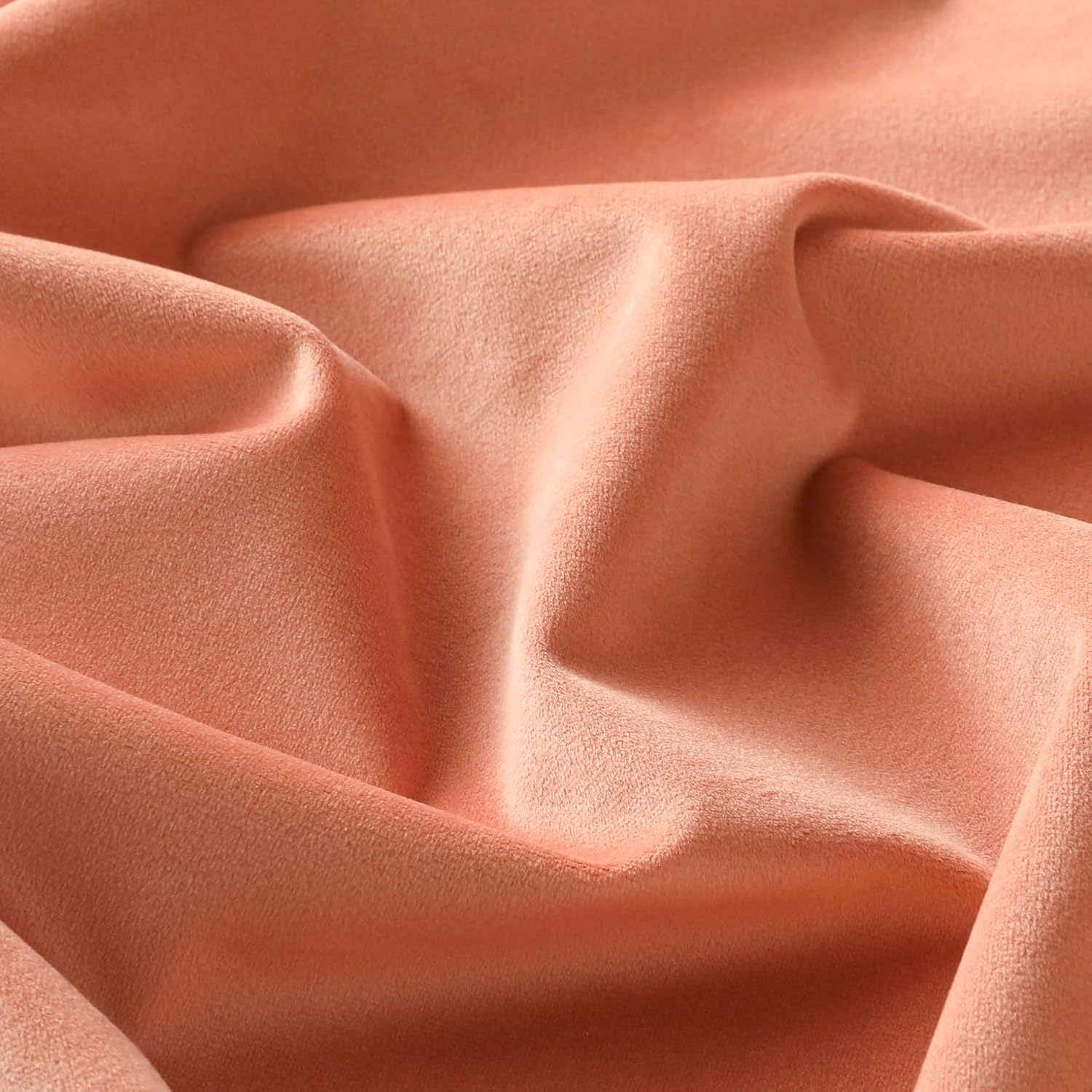 Mixhug Decorative Throw Pillow Covers, Velvet Cushion Covers, Solid Throw Pillow Cases for Couch and Bed, Pale Coral, 26 x 26 Inches, Set of 2