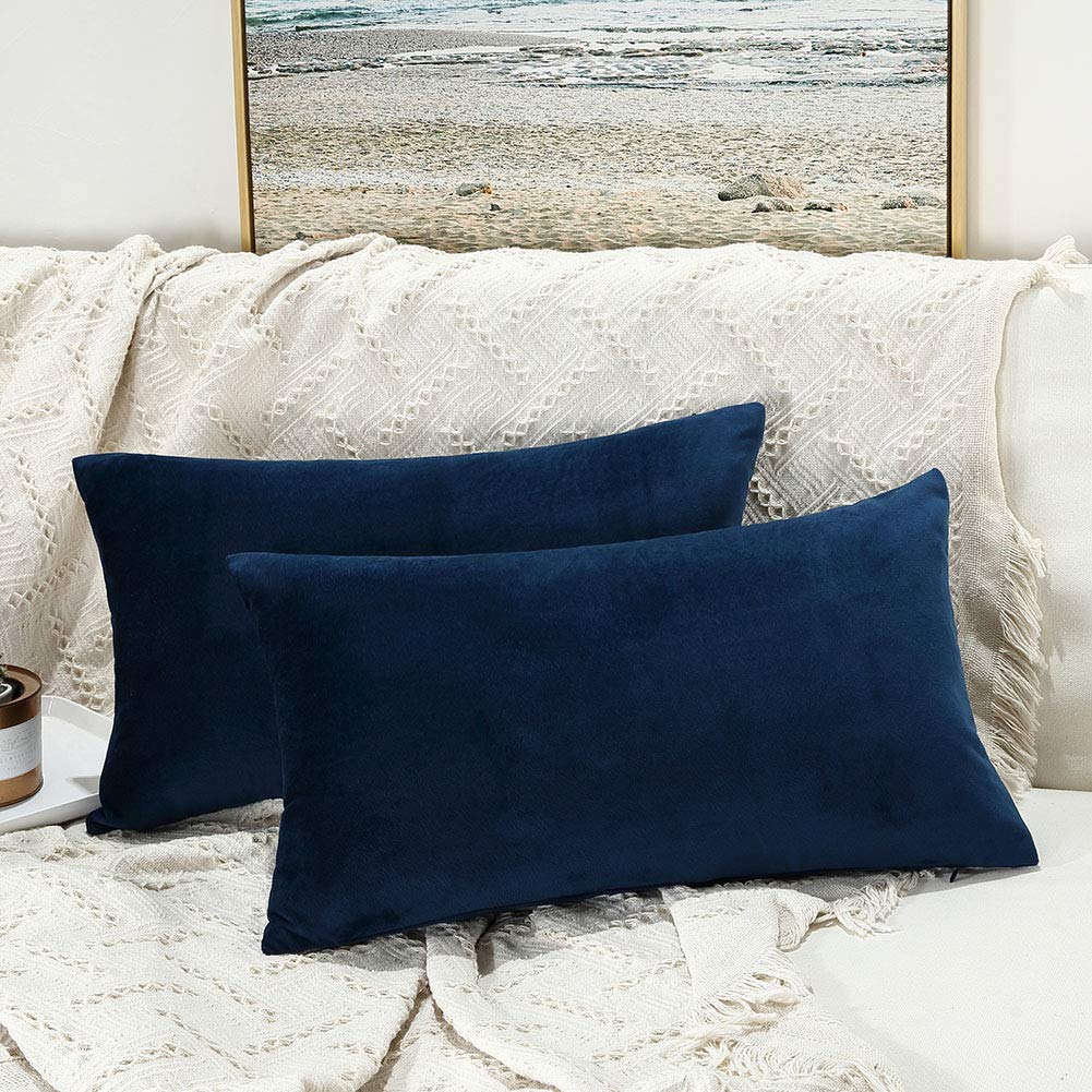 JUSPURBET Decorative Pillow Covers Set of 2 Velvet Throw Pillow Covers for Couch Sofa Bed Soft Cushion Covers Cases with Hidden Zipper for Living Room Home Decor 24x24 inch,Coral