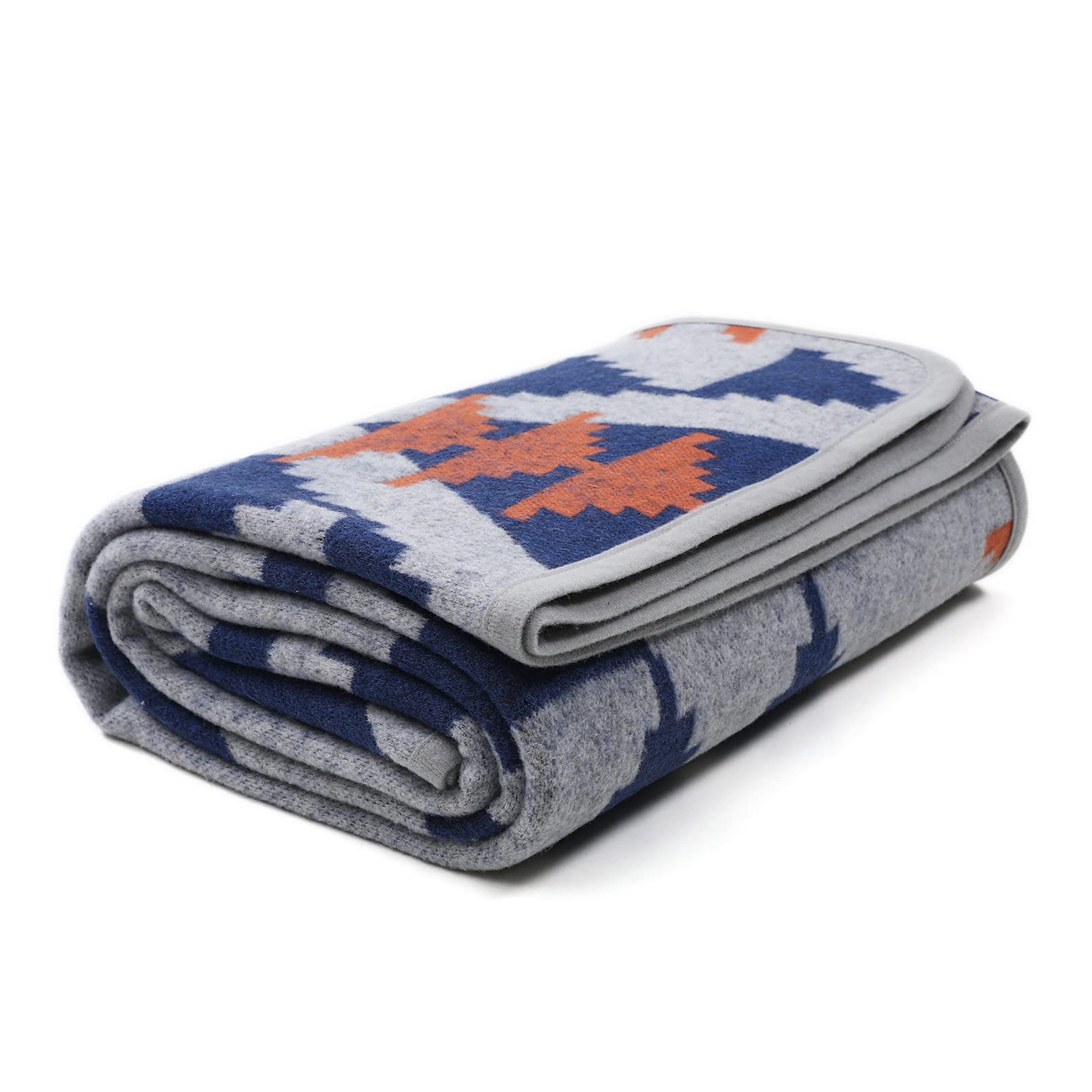 ACUSHLA Merino Wool Blanket - Warm Thick Washable Large Bed Couch Outdoor Camping Sleeping Throw Blanket All Seasons, Myers Green 79x63