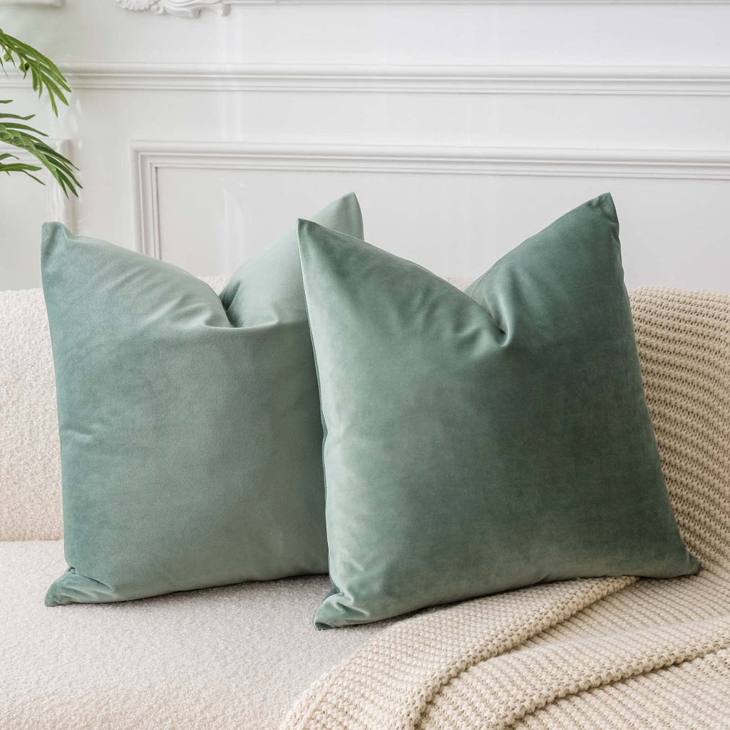 JUSPURBET Decorative Pillow Covers Set of 2 Velvet Throw Pillow Covers for Couch Sofa Bed Soft Cushion Covers Cases with Hidden Zipper for Living Room Home Decor 24x24 inch,Coral