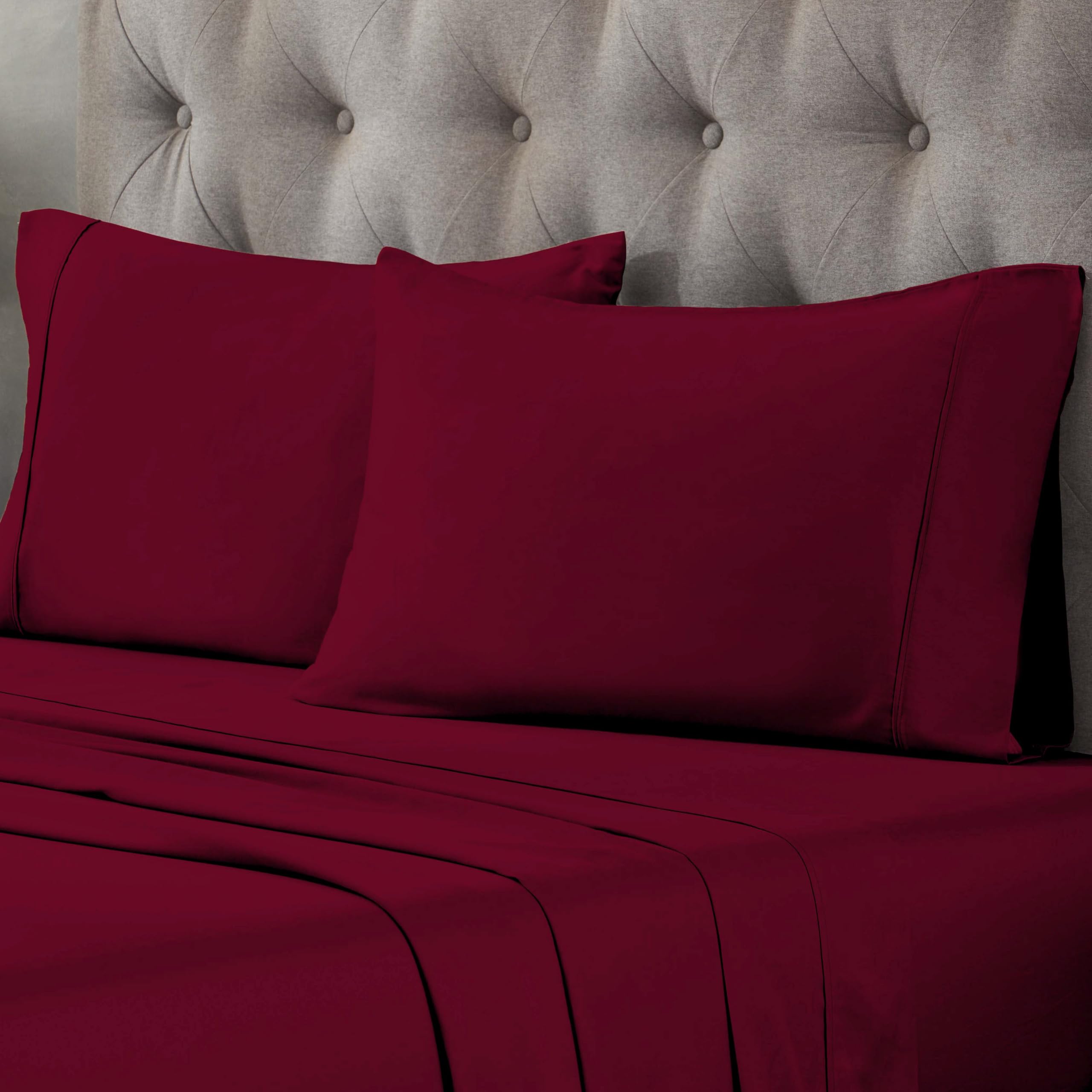Superior Egyptian Cotton 300 Thread Count Pillowcases, Pillow Cases, Modern, Solid Classic Pillow Case Cover, Ultra-Soft Comfort Basics, Bedding Essentials, Bed Accents, Set of 2, Standard, Coral