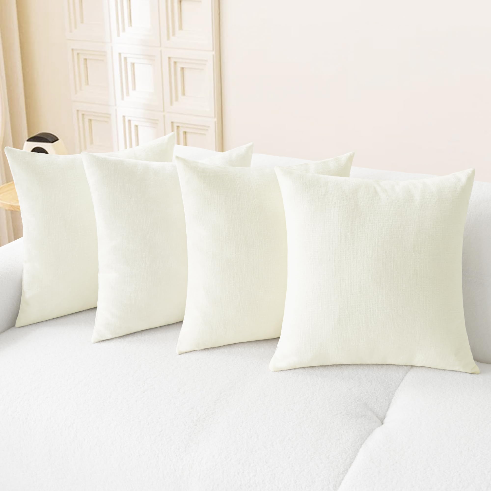 CaliTime Throw Pillow Covers Decorative 20 X 26 Inches Pack of 2 Cozy Chenille Standard Pillow Shams Cases for Couch Sofa Bed Living Room Home Living Coral