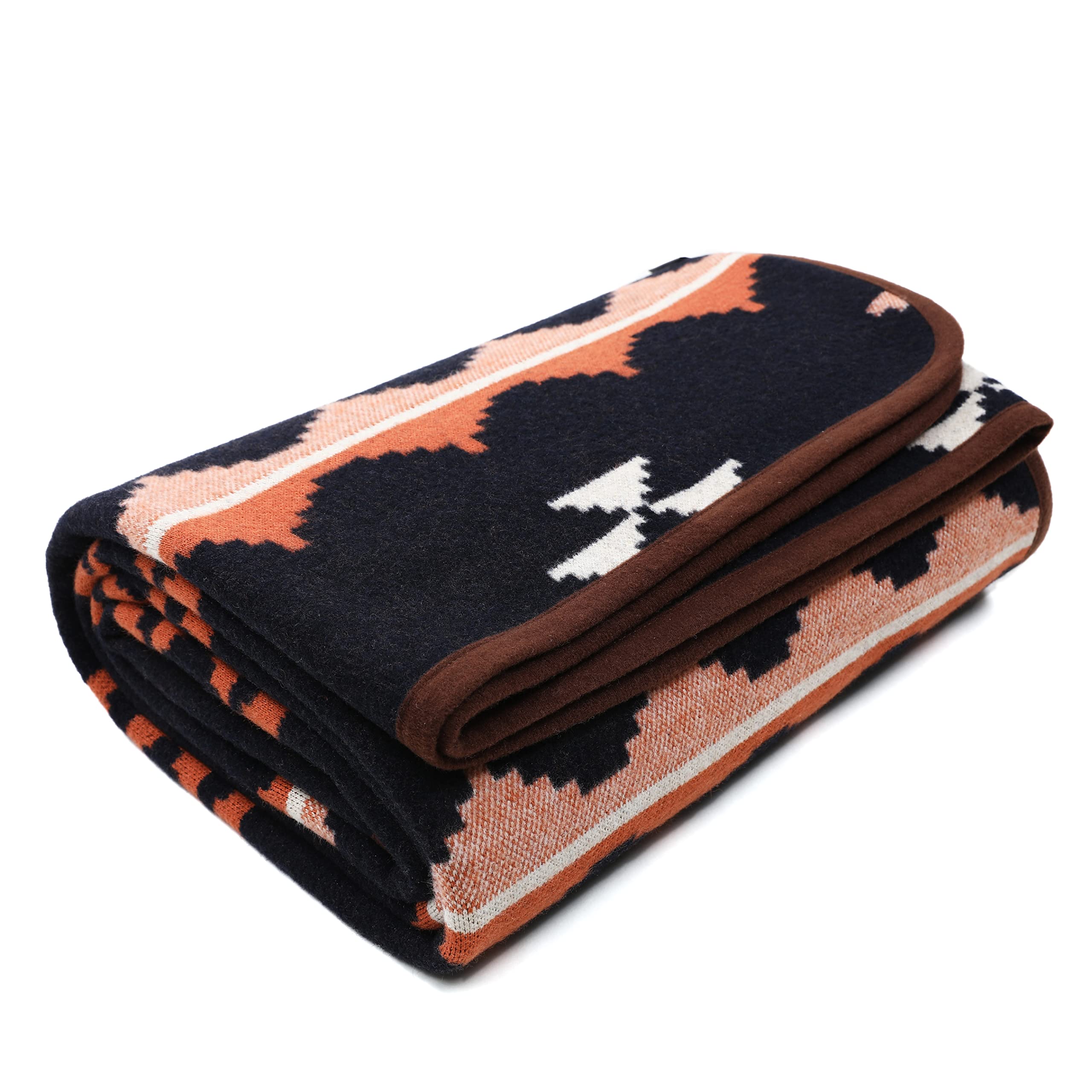 ACUSHLA Merino Wool Blanket - Warm Thick Washable Large Bed Couch Outdoor Camping Sleeping Throw Blanket All Seasons, Myers Green 79x63