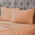 Superior Egyptian Cotton 300 Thread Count Pillowcases, Pillow Cases, Modern, Solid Classic Pillow Case Cover, Ultra-Soft Comfort Basics, Bedding Essentials, Bed Accents, Set of 2, Standard, Coral