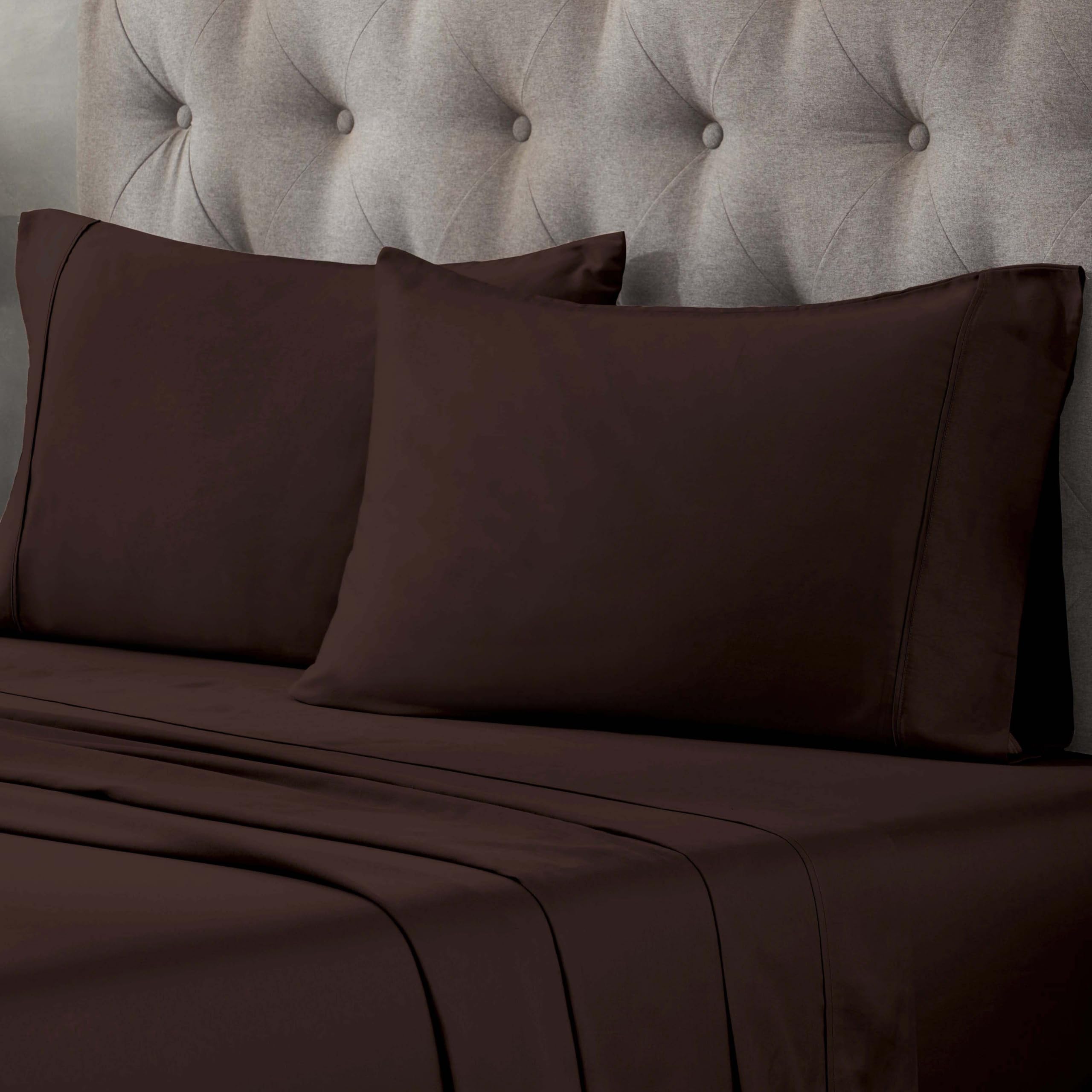 Superior Egyptian Cotton 300 Thread Count Pillowcases, Pillow Cases, Modern, Solid Classic Pillow Case Cover, Ultra-Soft Comfort Basics, Bedding Essentials, Bed Accents, Set of 2, Standard, Coral