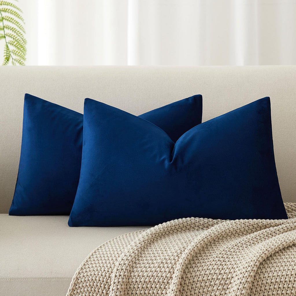 JUSPURBET Decorative Pillow Covers Set of 2 Velvet Throw Pillow Covers for Couch Sofa Bed Soft Cushion Covers Cases with Hidden Zipper for Living Room Home Decor 24x24 inch,Coral