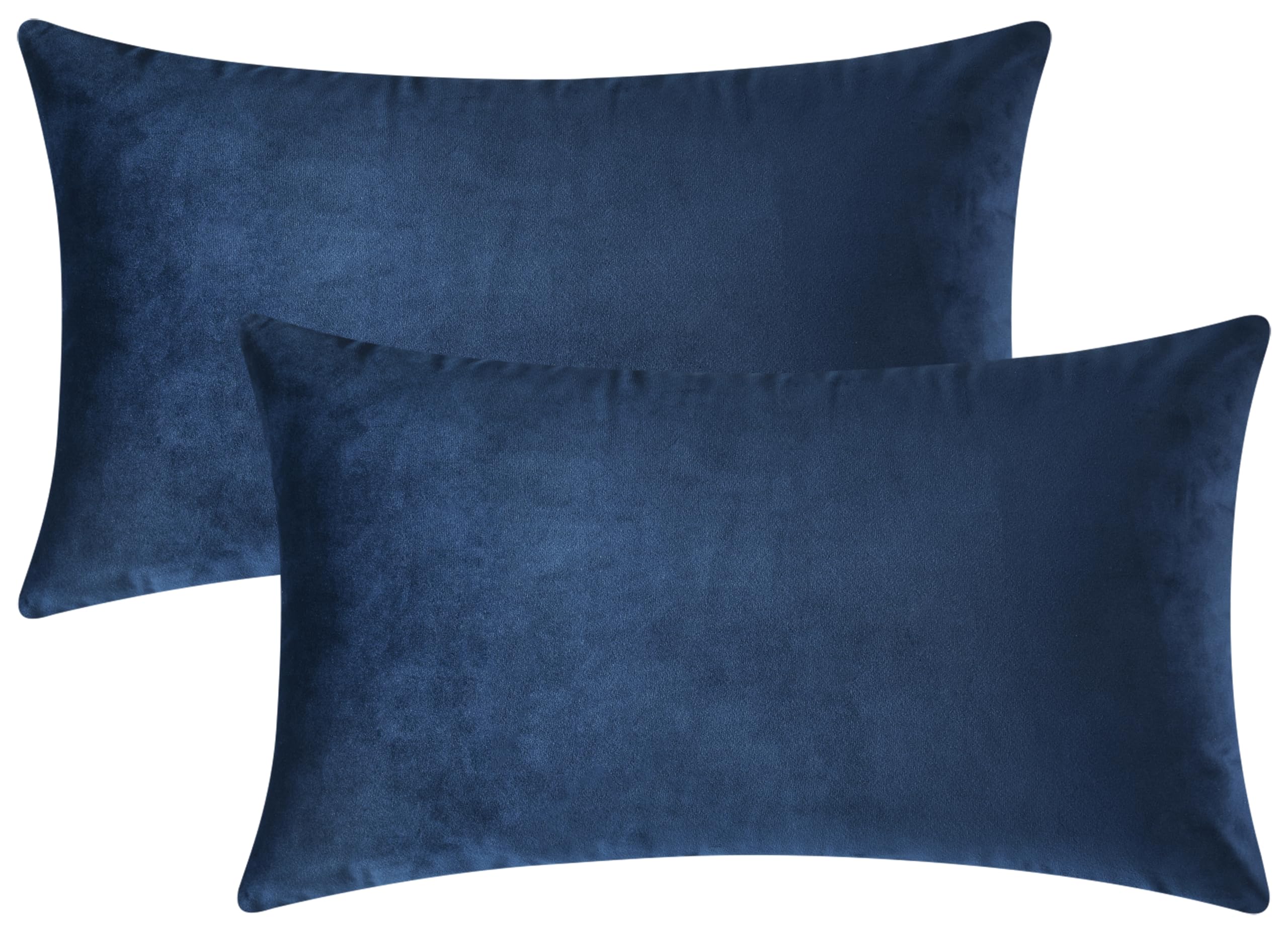 Mixhug Decorative Throw Pillow Covers, Velvet Cushion Covers, Solid Throw Pillow Cases for Couch and Bed, Pale Coral, 26 x 26 Inches, Set of 2