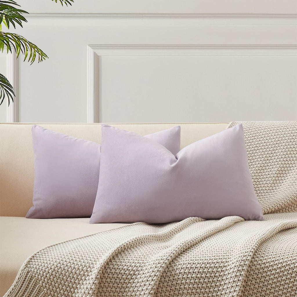 JUSPURBET Decorative Pillow Covers Set of 2 Velvet Throw Pillow Covers for Couch Sofa Bed Soft Cushion Covers Cases with Hidden Zipper for Living Room Home Decor 24x24 inch,Coral