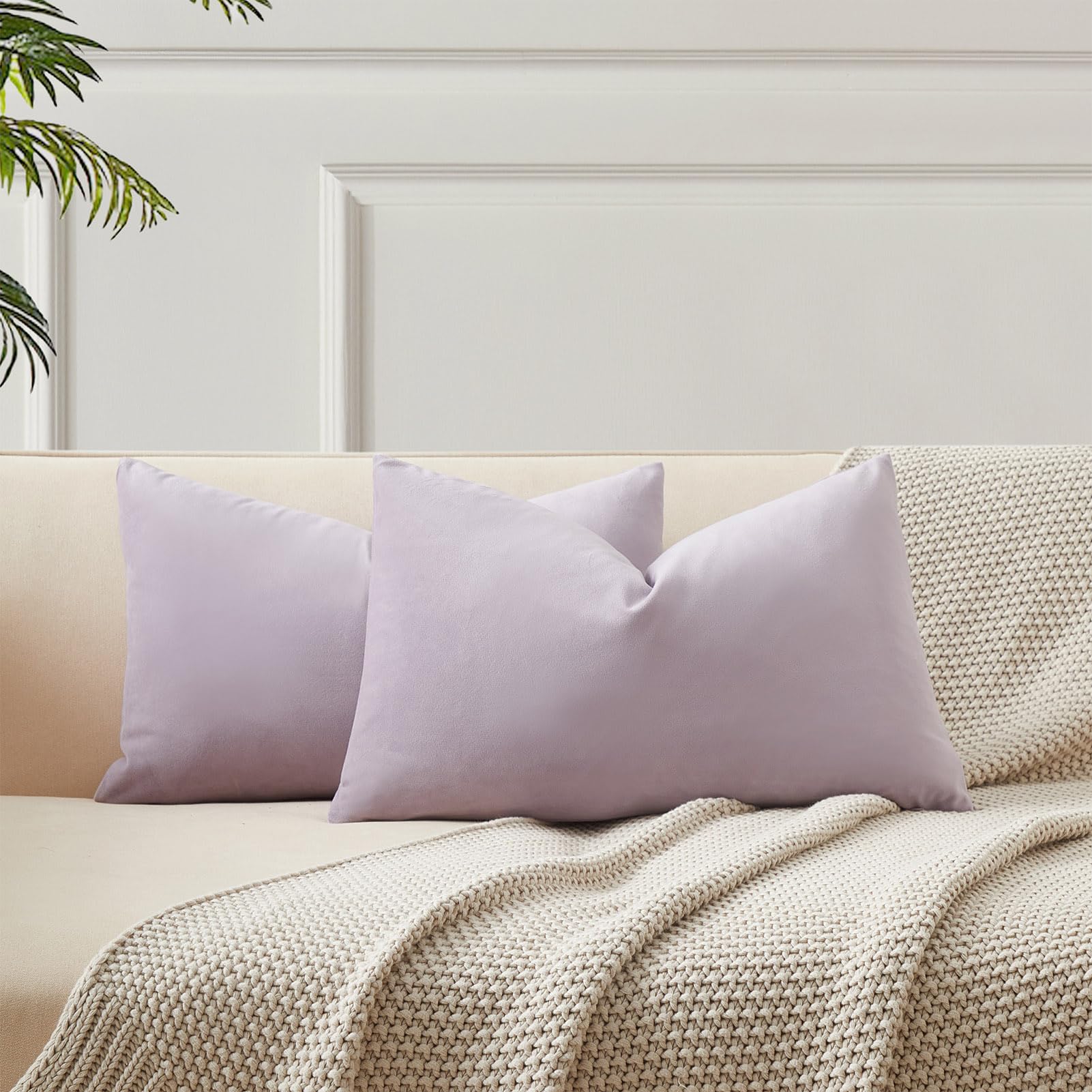 JUSPURBET Decorative Pillow Covers Set of 2 Velvet Throw Pillow Covers for Couch Sofa Bed Soft Cushion Covers Cases with Hidden Zipper for Living Room Home Decor 24x24 inch,Coral