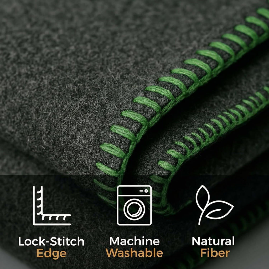 Wool Camping Blanket - 70% Wool Heavy-Duty Military Style Throw, Warm & Washable, Fire Retardant Cover for Emergency, Survival & Outdoor Use - Perfect for Camping, Car, Home & Hiking, Grey 66x90