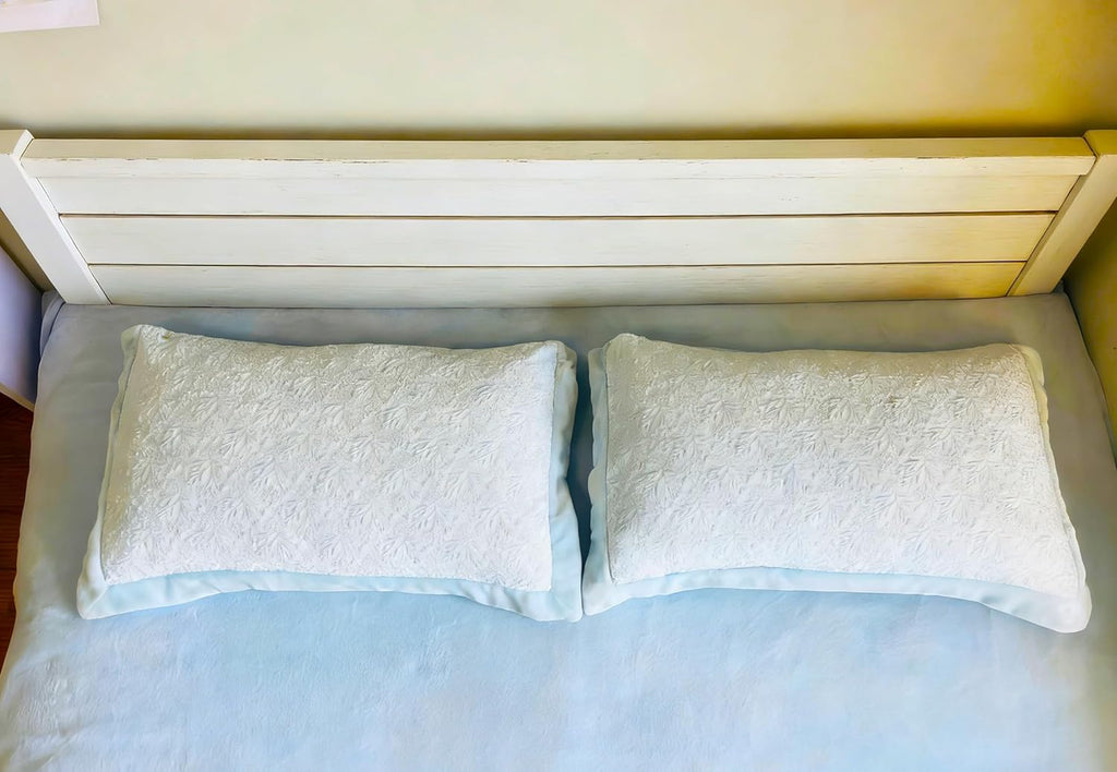 ZaneLyon Ultra Soft Coral Fleece Pillowcases, Warm Plush Pillow Covers with Embossed Pattern, Winter Bedding