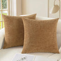 CaliTime Throw Pillow Covers Decorative 20 X 26 Inches Pack of 2 Cozy Chenille Standard Pillow Shams Cases for Couch Sofa Bed Living Room Home Living Coral