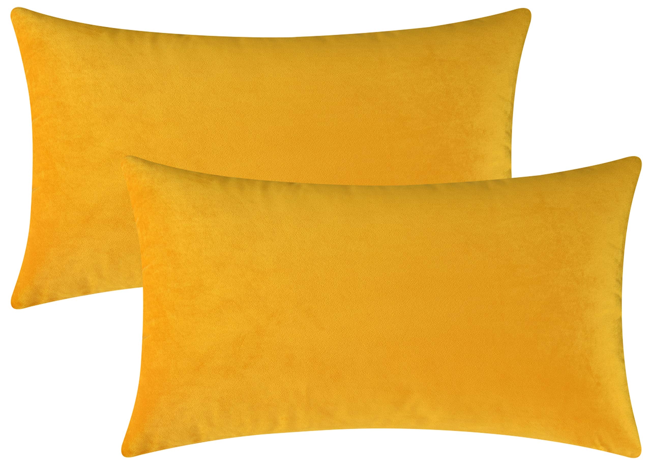 Mixhug Decorative Throw Pillow Covers, Velvet Cushion Covers, Solid Throw Pillow Cases for Couch and Bed, Pale Coral, 26 x 26 Inches, Set of 2