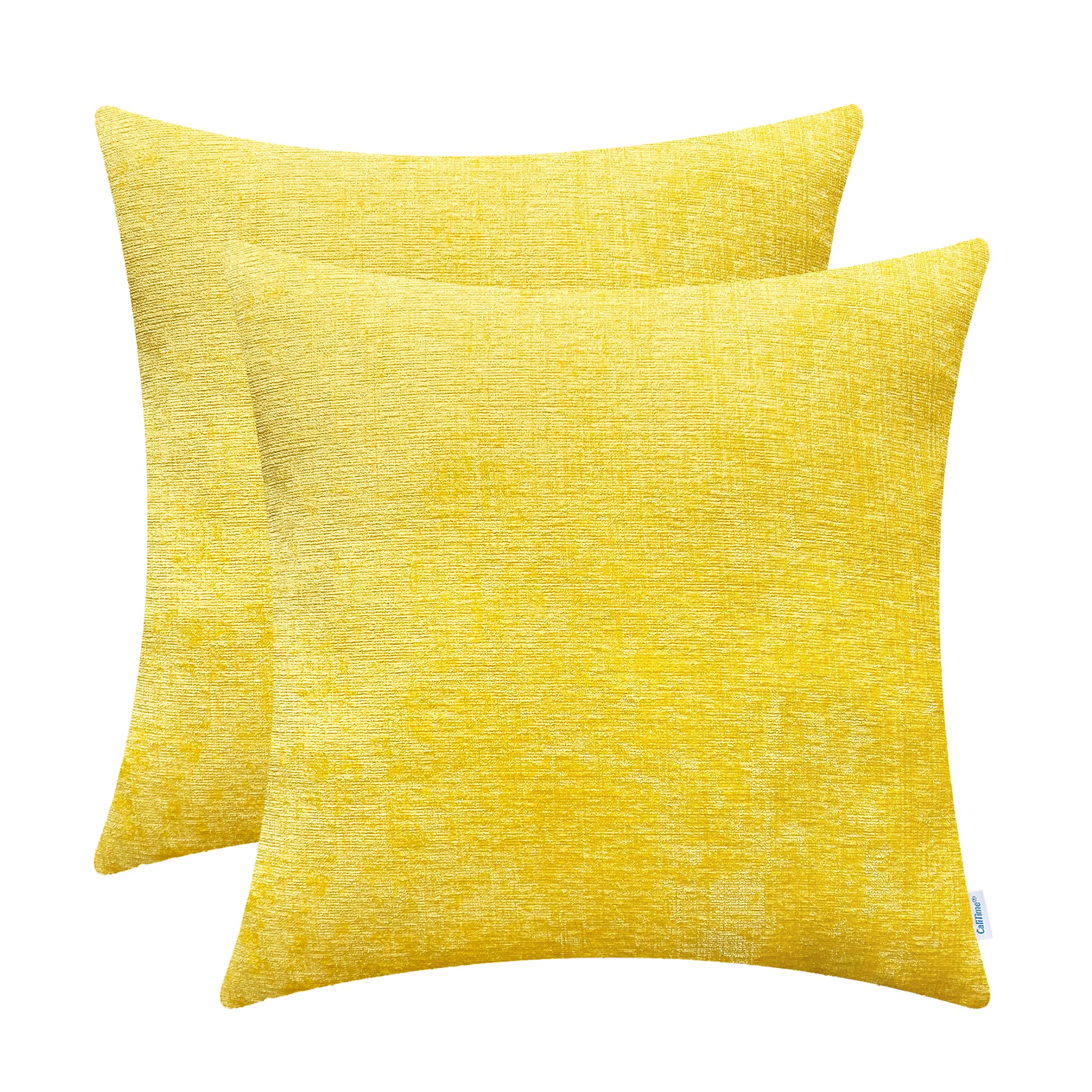 CaliTime Throw Pillow Covers Decorative 20 X 26 Inches Pack of 2 Cozy Chenille Standard Pillow Shams Cases for Couch Sofa Bed Living Room Home Living Coral