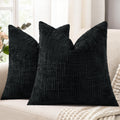decorUhome Summer Cream White Chenille Euro Sham Throw Pillow Covers 22x22 Set of 2 Textured Soft Cozy Slubby Couch Pillow Covers Modern Farmhouse Boho Decorative Pillow Cases for Bed Sofa Living Room